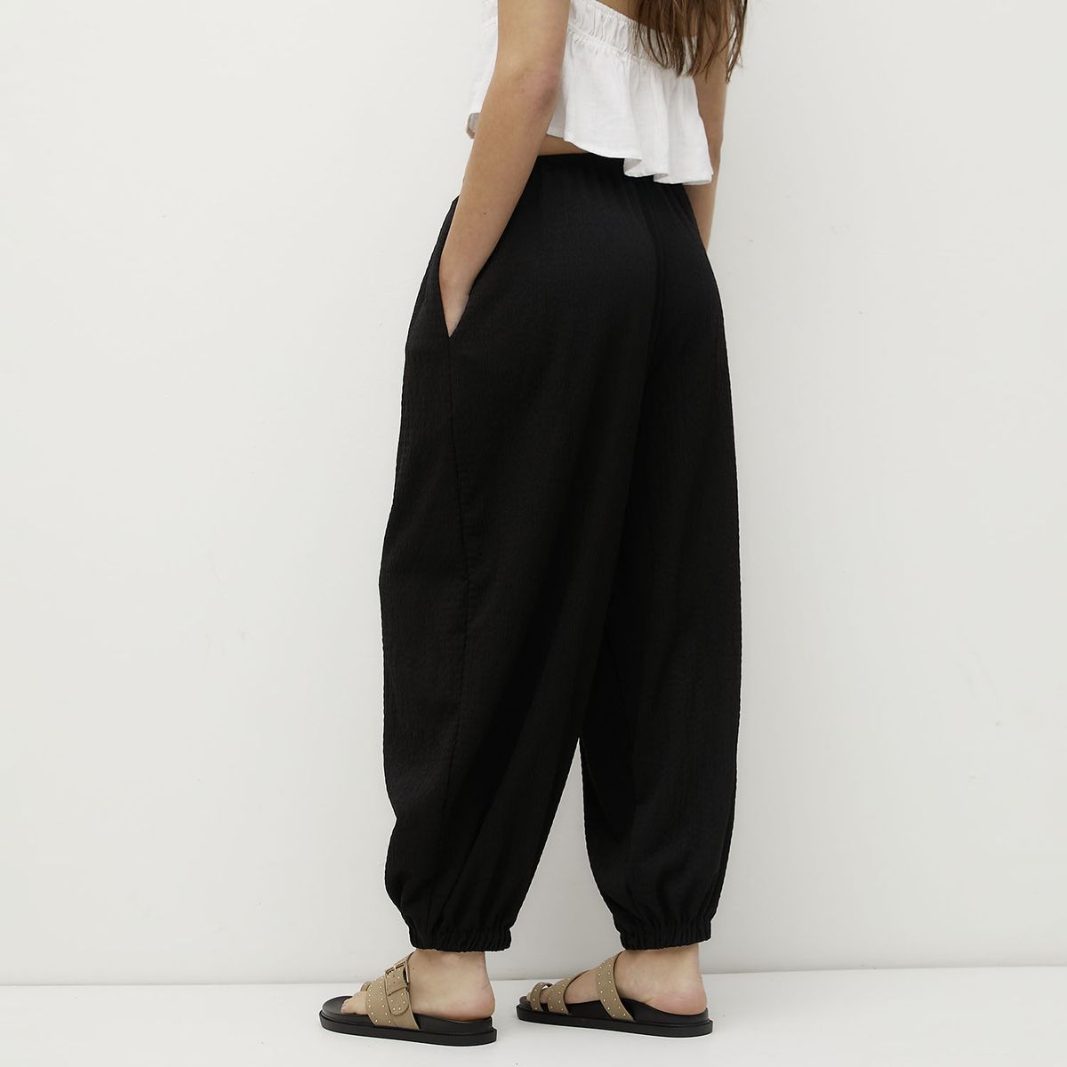 SYBILLA - Pantalón Jogger Baggy Tiro Medio Mujer Sybilla