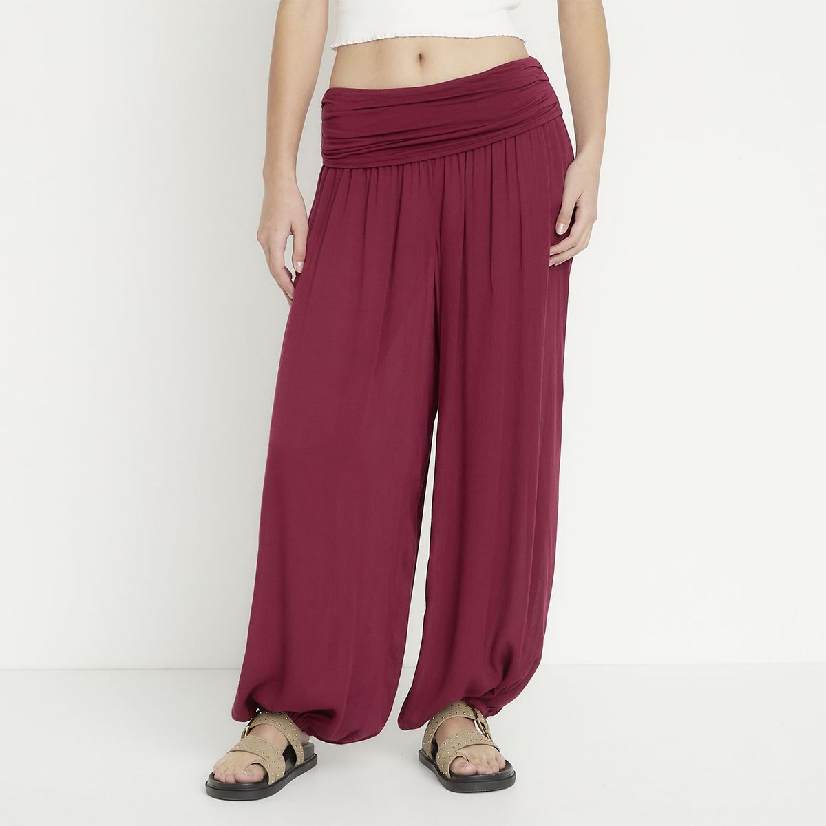 SYBILLA - Pantalón Balloon Tiro Bajo Mujer Sybilla