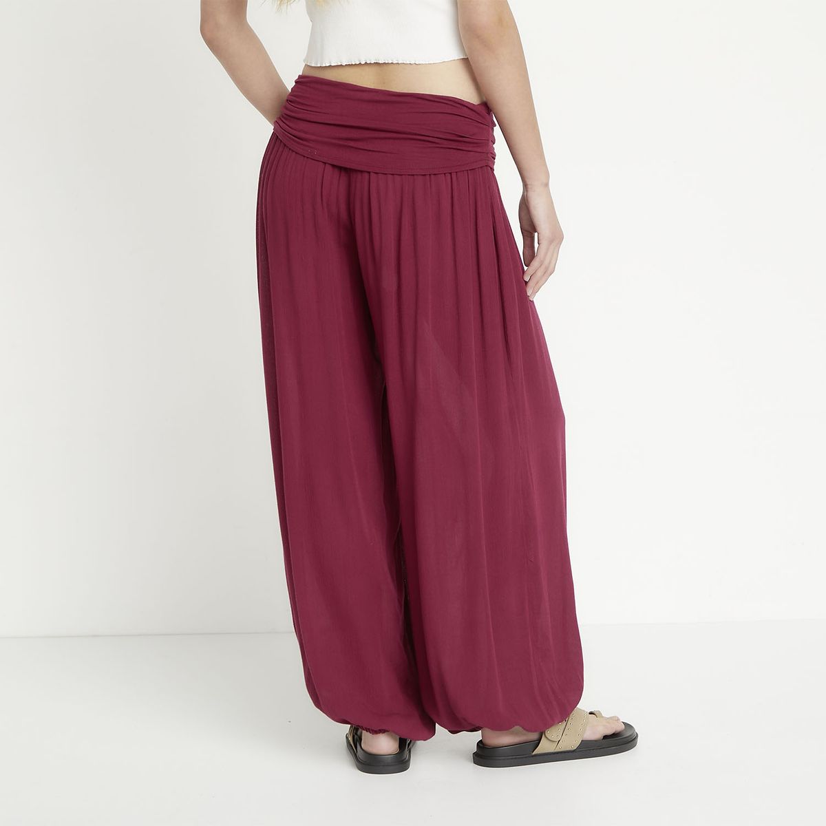 SYBILLA - Pantalón Balloon Tiro Bajo Mujer Sybilla