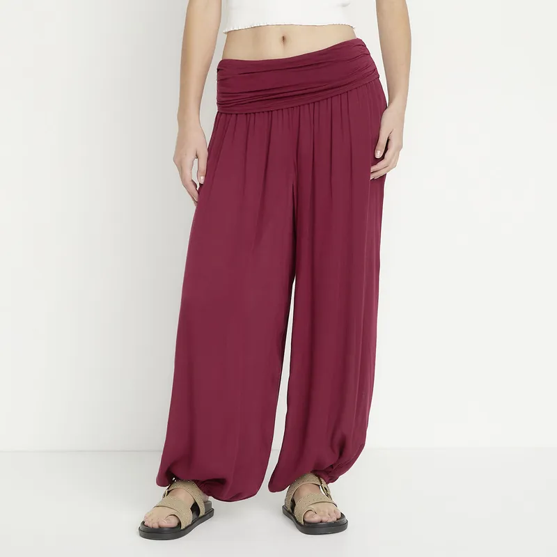 SYBILLA - Pantalón Ballon Fit Tiro Bajo Mujer Sybilla