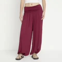 SYBILLA - Pantalón Balloon Tiro Bajo Mujer