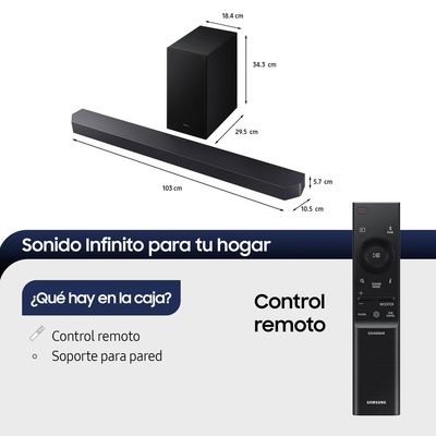 Imagen 2 del producto Q-Series Soundbar HW-Q600F 3.1.2 Subwoofer (2025)