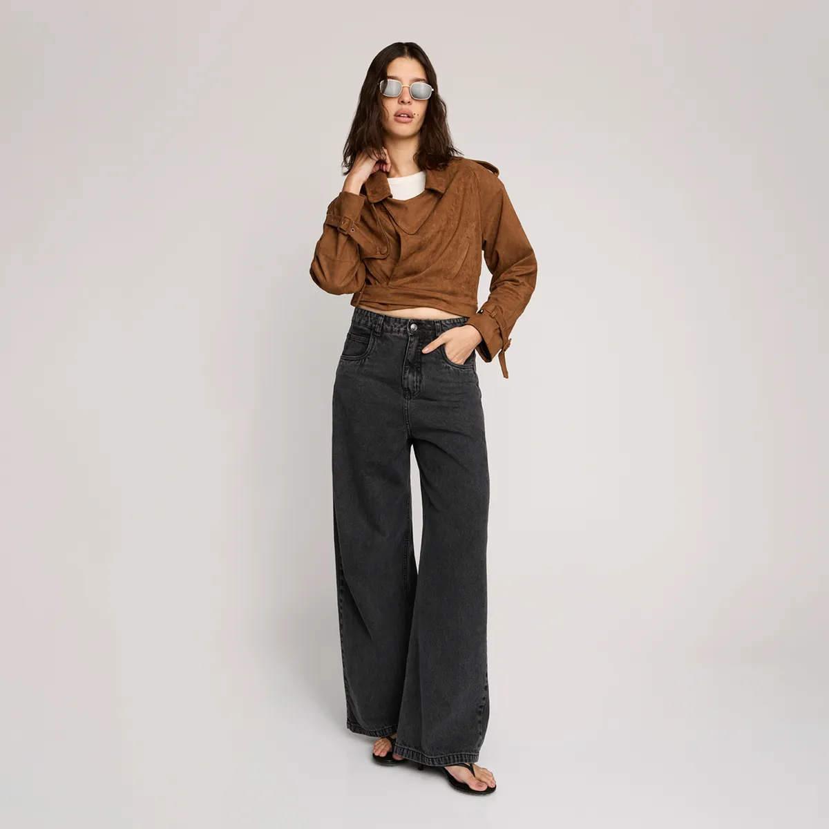 SAINTMALE - Jeans Baggy Tiro Bajo Mujer Saintmale