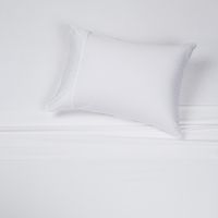 Juego De Sábanas Algodón 300 Hilos Lisa Blanca