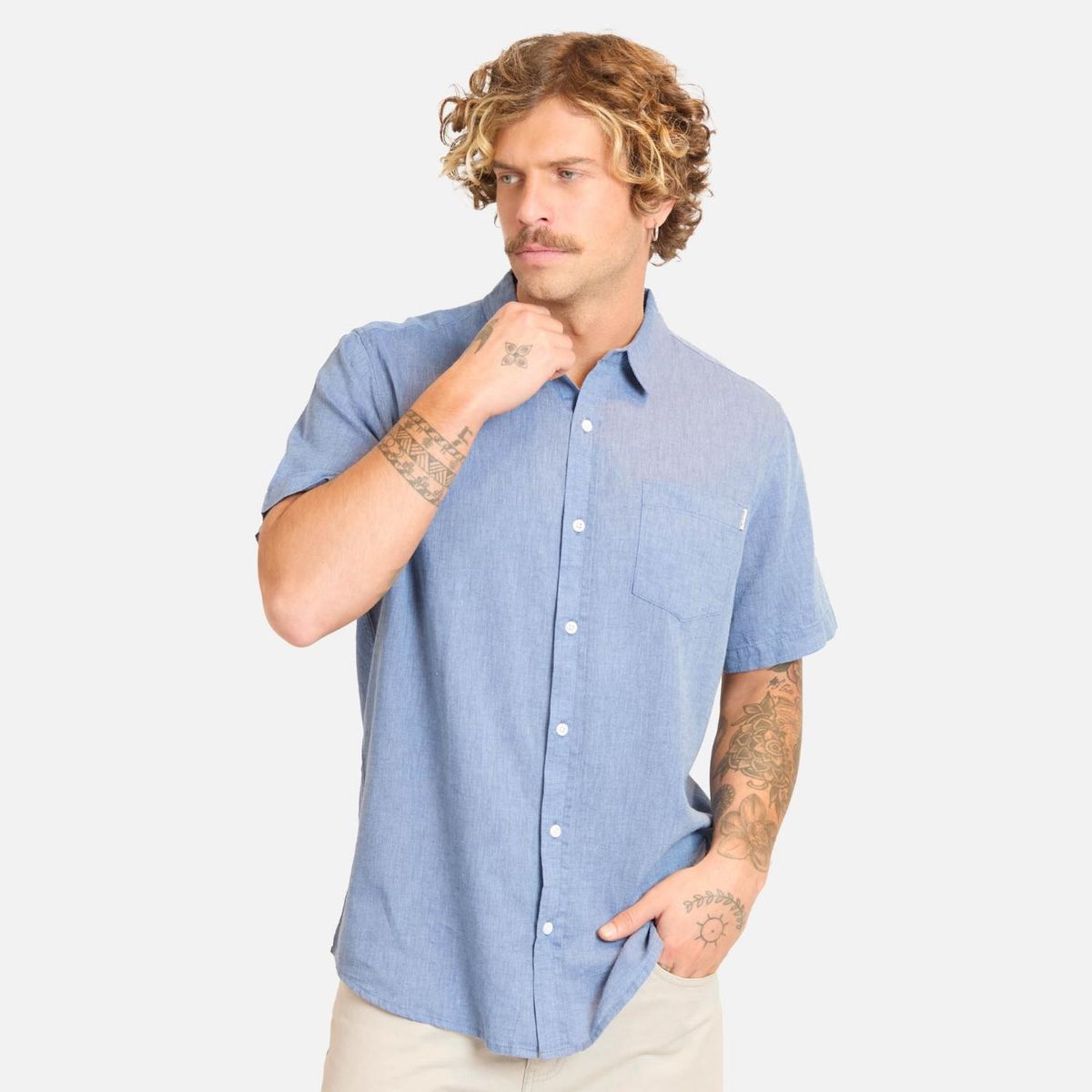 MAUI AND SONS - Camisa Manga Corta Viscosa Hombre Maui And Sons