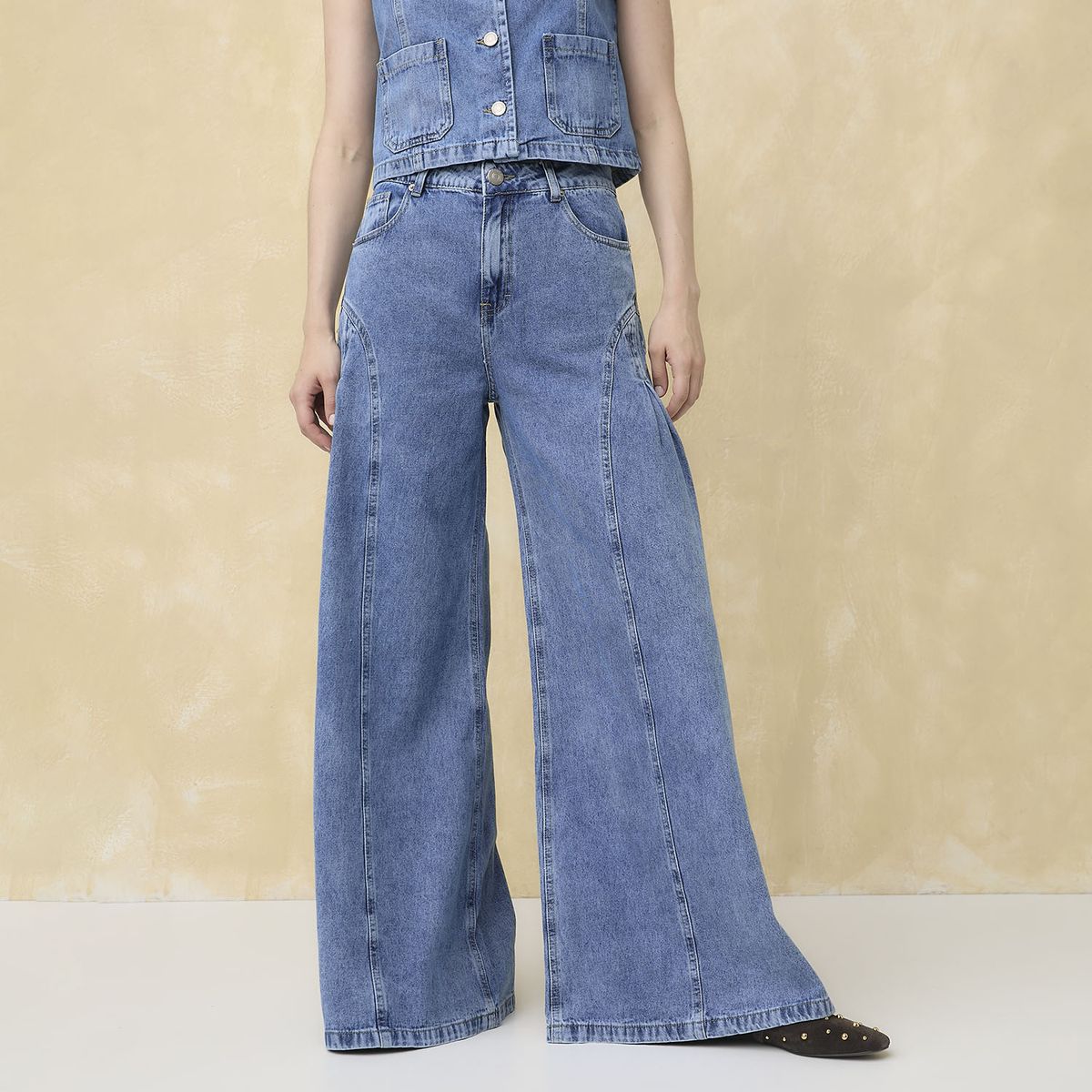 UNIVERSITY CLUB - Jeans Wide Leg Mujer University Club