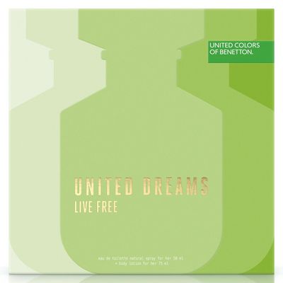 Imagen 2 del producto Estuche United Dreams Live Free Eau De Toilette For Her 50 Ml + Loción Corporal 75 Ml