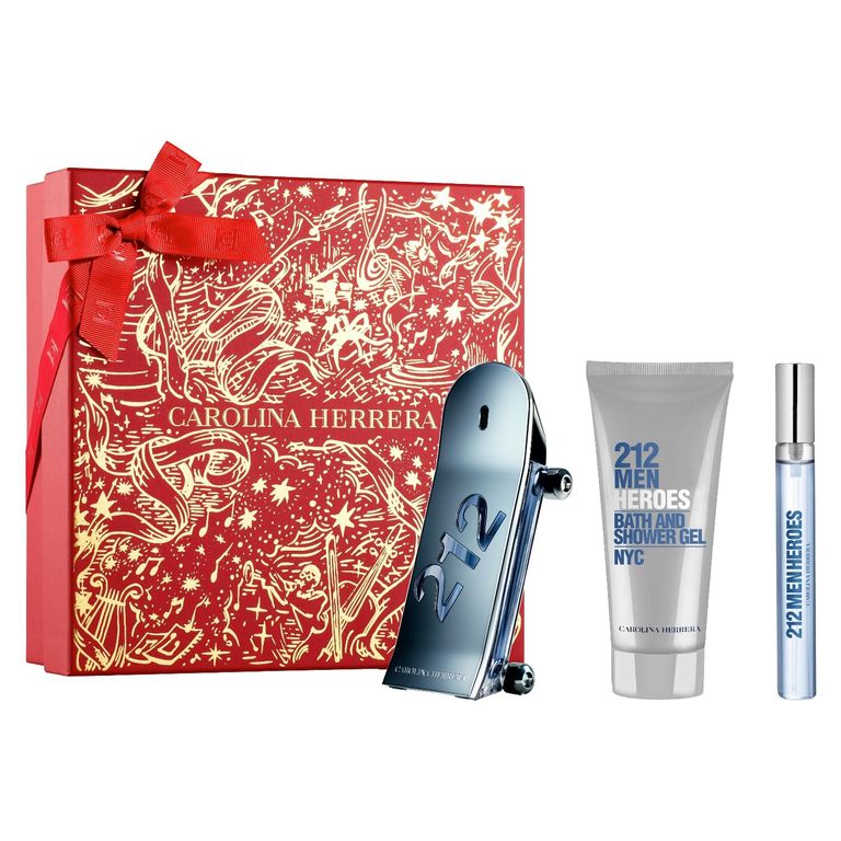 Estuche 212 Men Heroes Eau De Toilette 90 Ml + 10 Ml + Gel De Baño 100 Ml