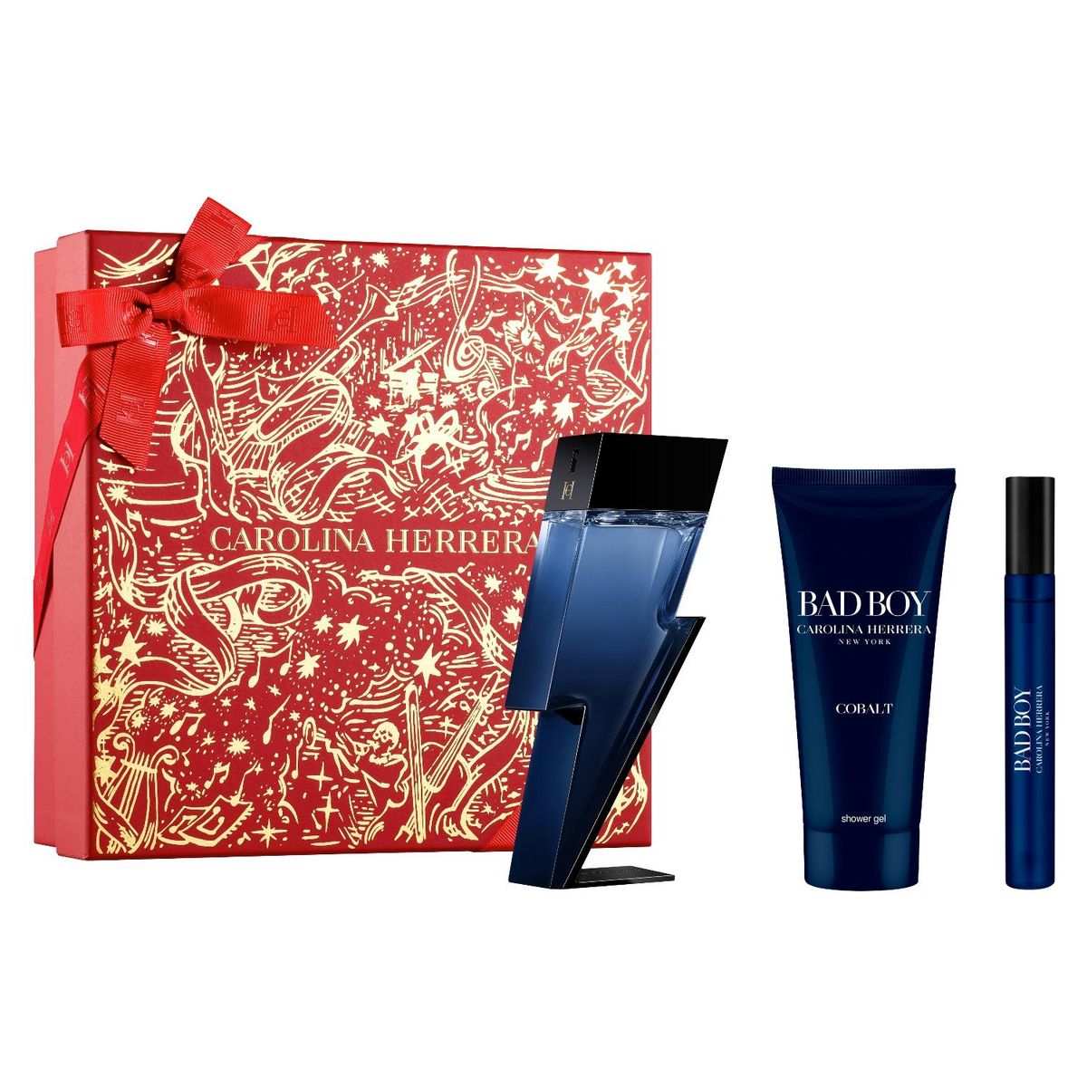 CAROLINA HERRERA - Estuche Bad Boy Cobalt Eau De Parfum Électrique 100 Ml + 10 Ml +  Gel De Baño 100 Ml Carolina Herrera