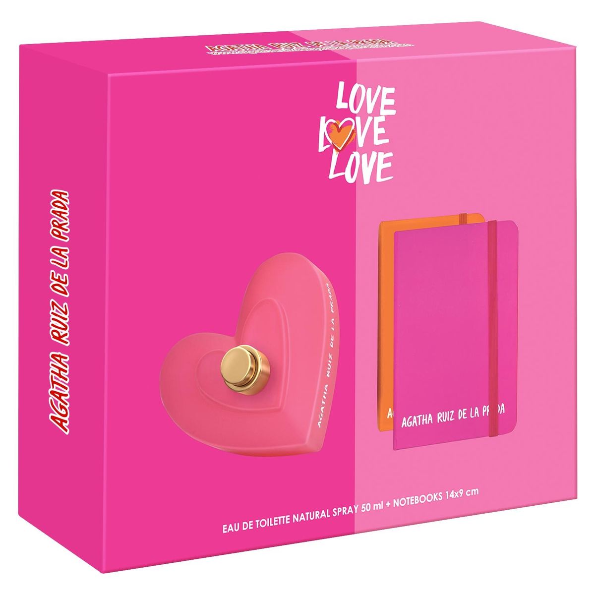 AGATHA RUIZ DE LA PRADA - Estuche Agatha Ruiz De La Prada Love Love Love Eau De Toillet 50 Ml + Funda Notebook Agatha Ruiz De La Prada