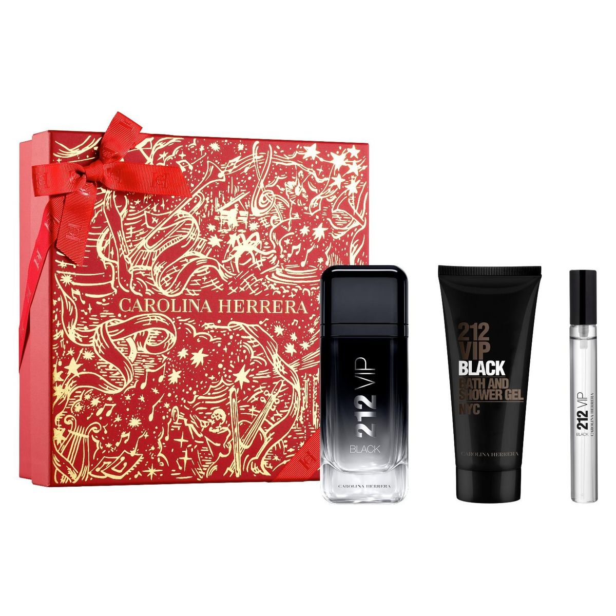 CAROLINA HERRERA - Estuche 212 Vip Black Eau De Parfum 100 Ml + 10 Ml + Gel De Baño 100 Ml Carolina Herrera
