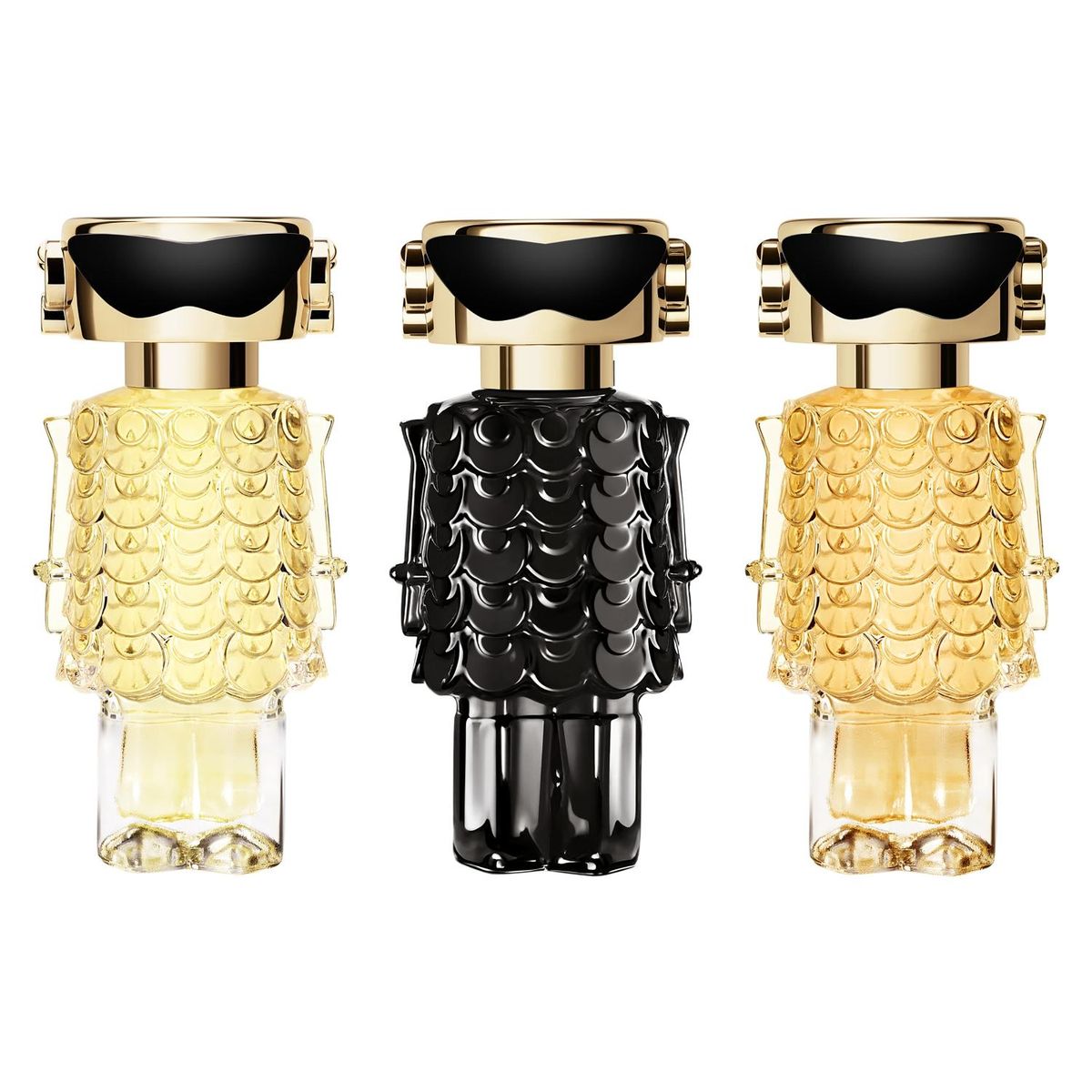 RABANNE - Estuche 3 Mini Fame Eau De Parfum 4 Ml + Parfum 4 Ml + Eau De Parfum Intense 4 Ml Rabanne