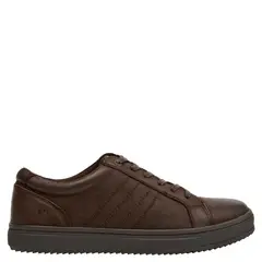PLUMA - Zapatilla Urbana Hombre Cuero Café
