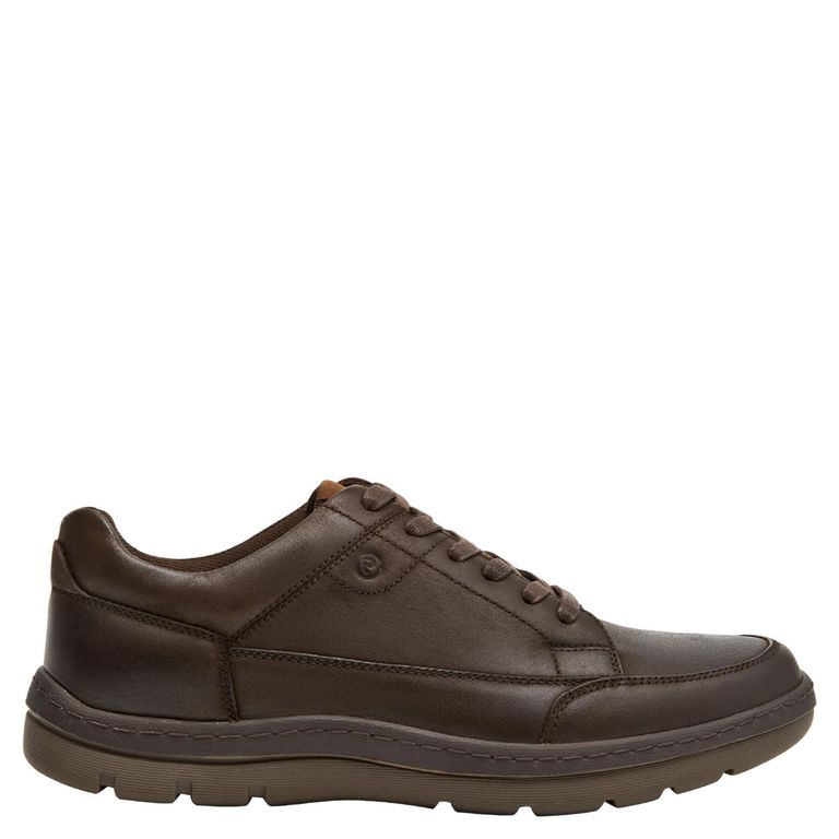 Zapato Casual Hombre Cuero Café