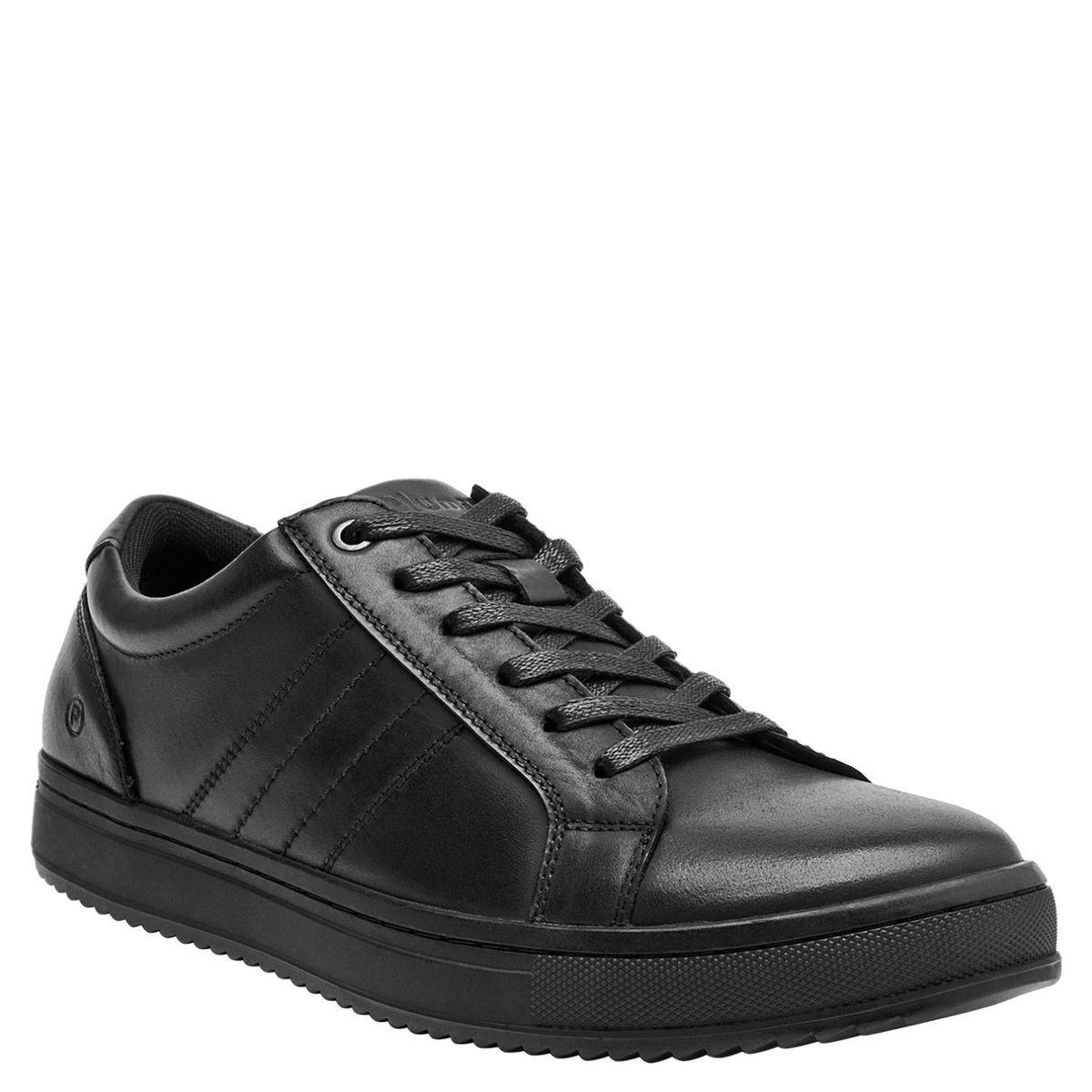 PLUMA - Zapatilla Urbana Hombre Cuero Negro Pluma
