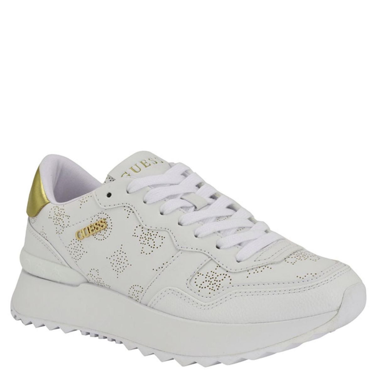 GUESS - Vinsa Zapatilla Urbana Mujer Cuero Blanco Guess