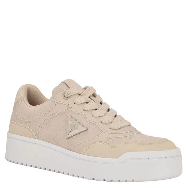 GUESS - Miram Zapatilla Urbana Mujer Cuero Rosado Palido Guess