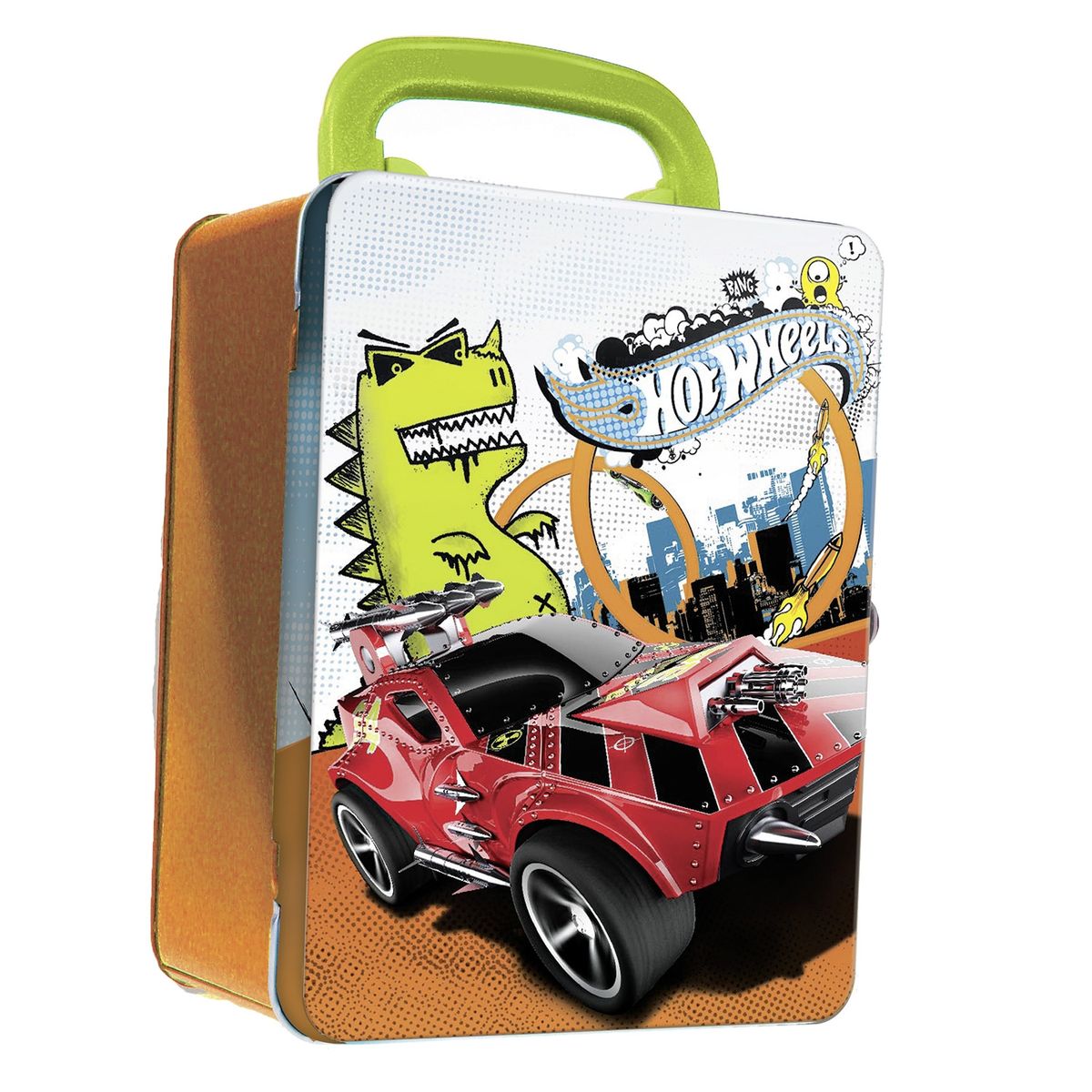 HOT WHEELS - Caja Metalica Porta Autos Hot Wheels