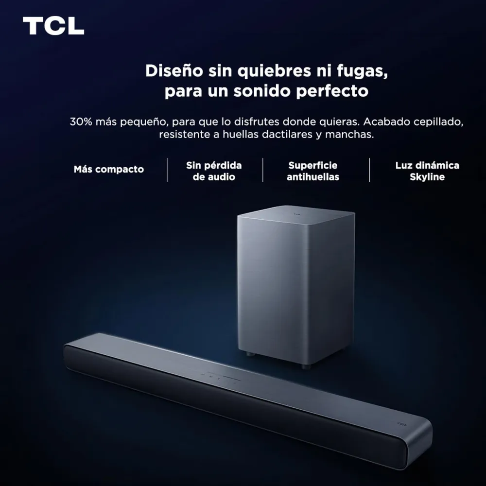 TCL Soundbar S55H Acero, foto 8