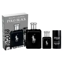 RALPH LAUREN - Set Perfume Polo Black EDT 125ml + 40ml + Desodorante
