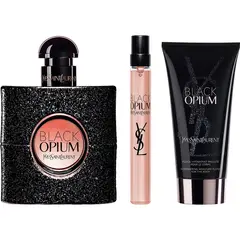 YVES SAINT LAURENT - Set Perfume Mujer Black Opium EDP 50ml + 10ml + Body lotion 50ml