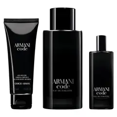 GIORGIO ARMANI - Set Perfume Hombre Armani Code Eau de Toilette 125ml + 15ml + Gel de Ducha 75ml