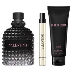 VALENTINO - Set Perfume Hombre Born in Roma Uomo EDT 100ml + 10ml + Shower Gel 75 ml