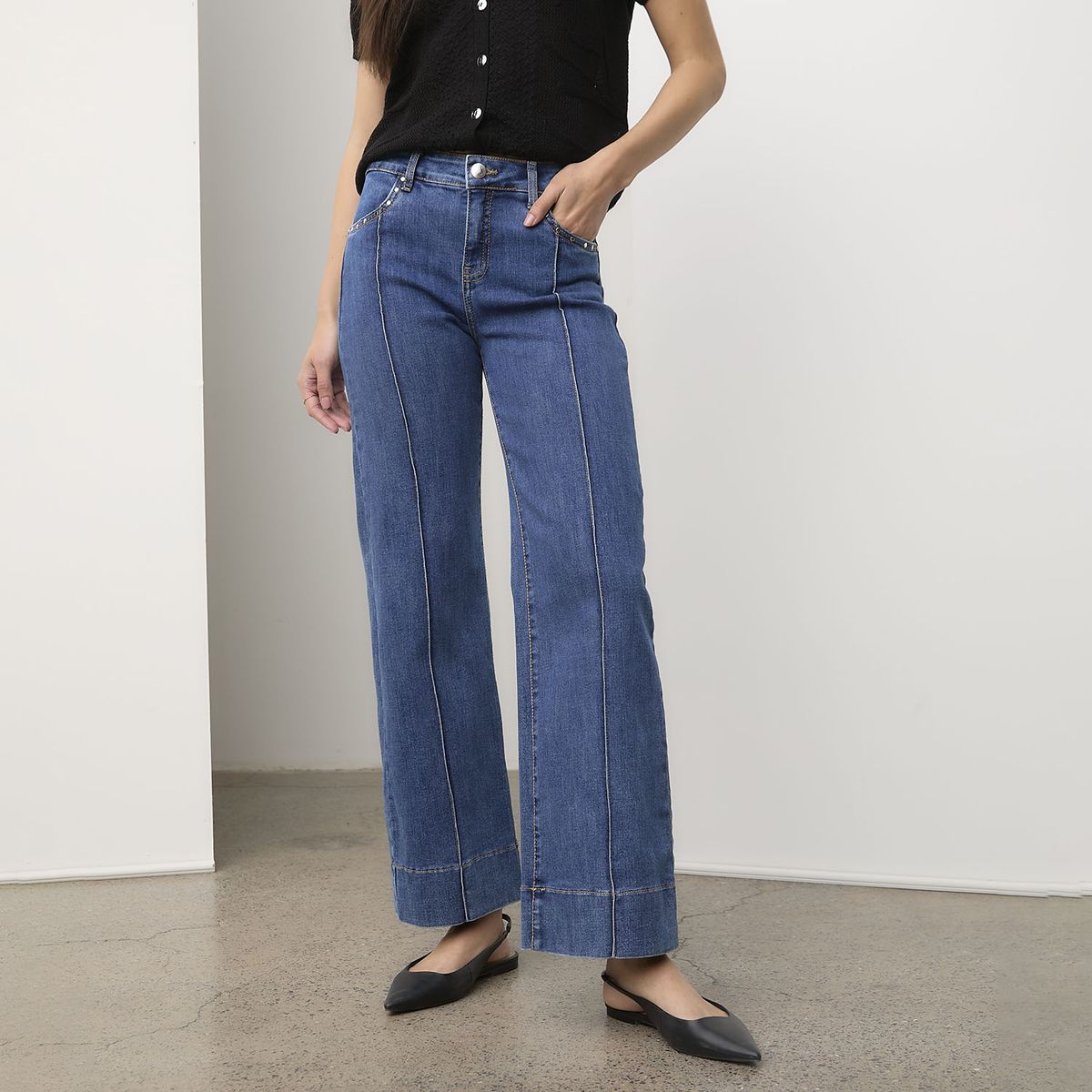 APOLOGY - Jeans Straight Tiro Medio Mujer Apology