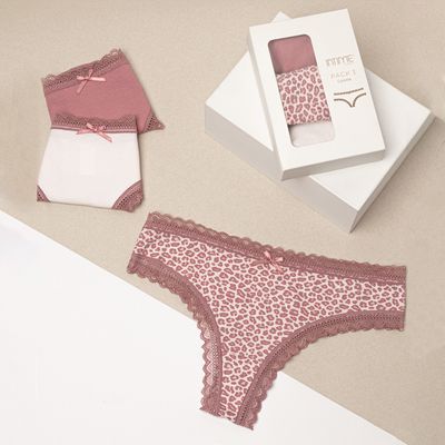 Imagen 1 del producto Pack De 3 Calzones Culotte Algodón Mujer