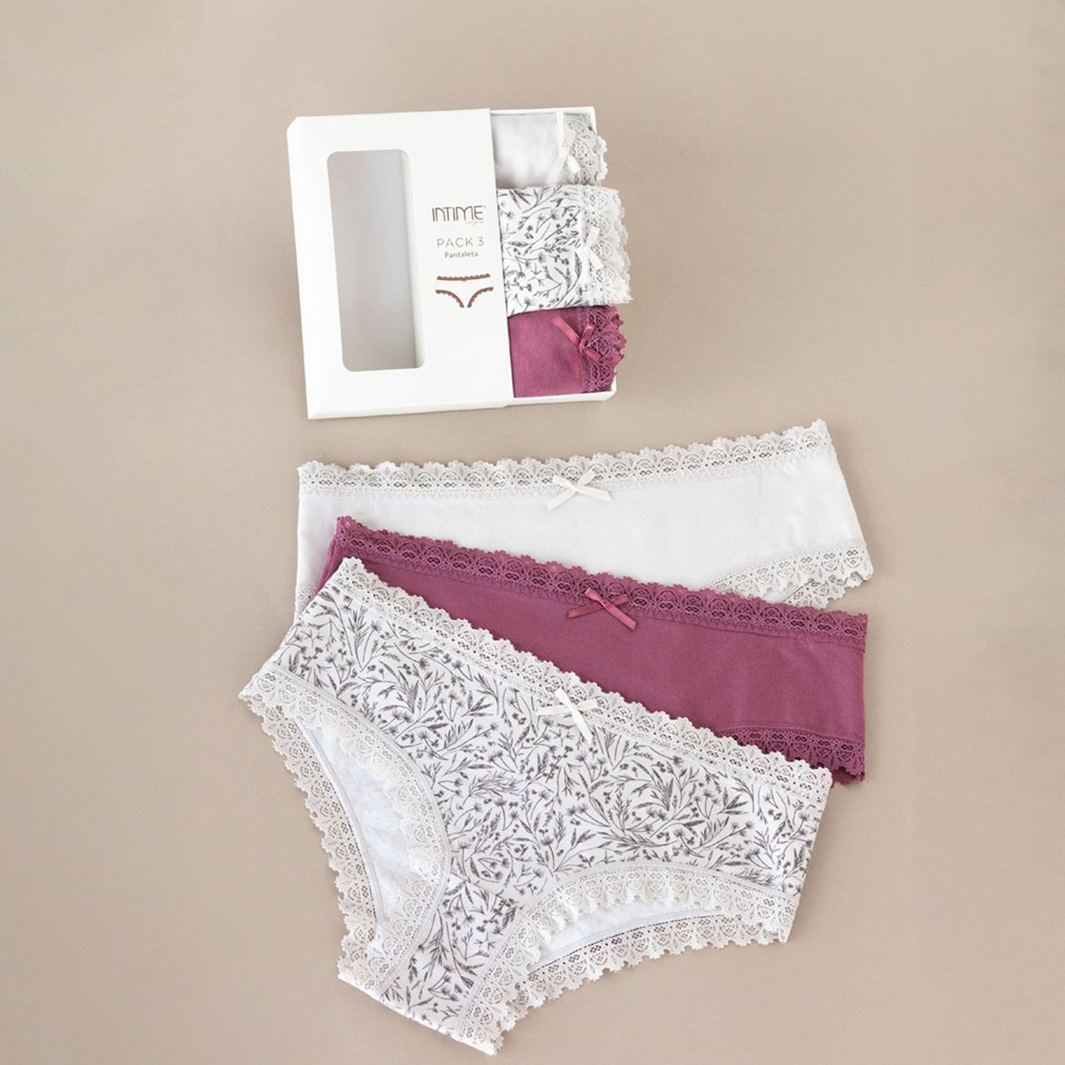 INTIME - Pack 3 Pantaletas Mujer Intime