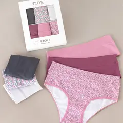 INTIME - Pack 6 Pantaletas Alta Mujer