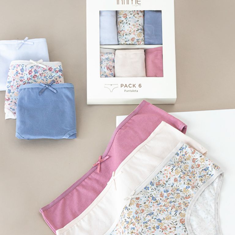 Pack 6 Pantaletas Mujer