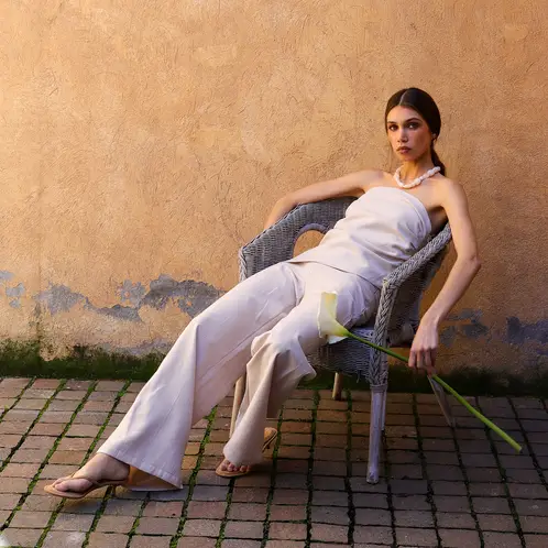 MARINA MIA - Pantalón Relax Tiro Medio Mujer