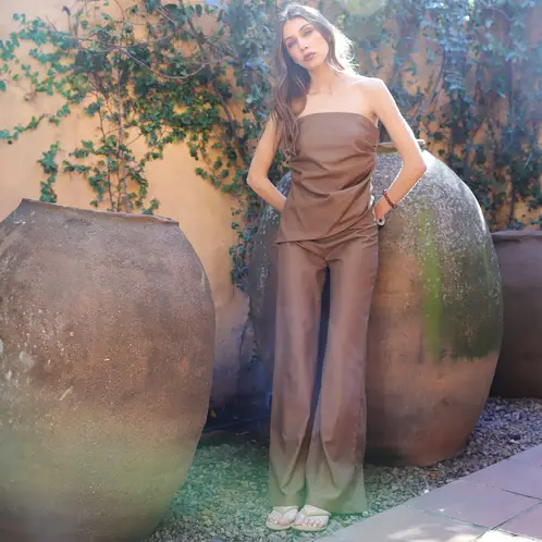 MARINA MIA - Pantalón Relax Tiro Medio Mujer