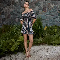 MUTH - Vestido Fiesta Kore Rayas   Mujer