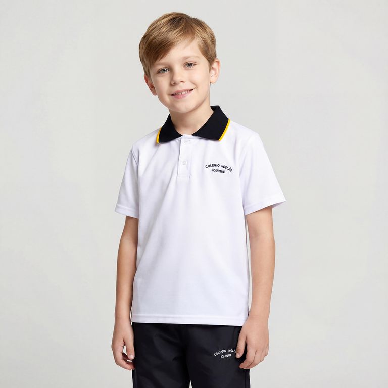 Polera Escolar Pique Unisex Niño Algodón