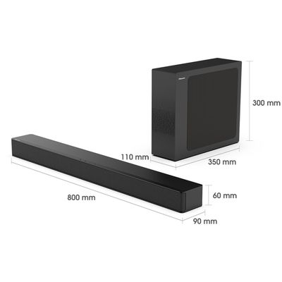 Imagen 2 del producto Soundbar y Subwoofer Bluetooth HS2100 2.1