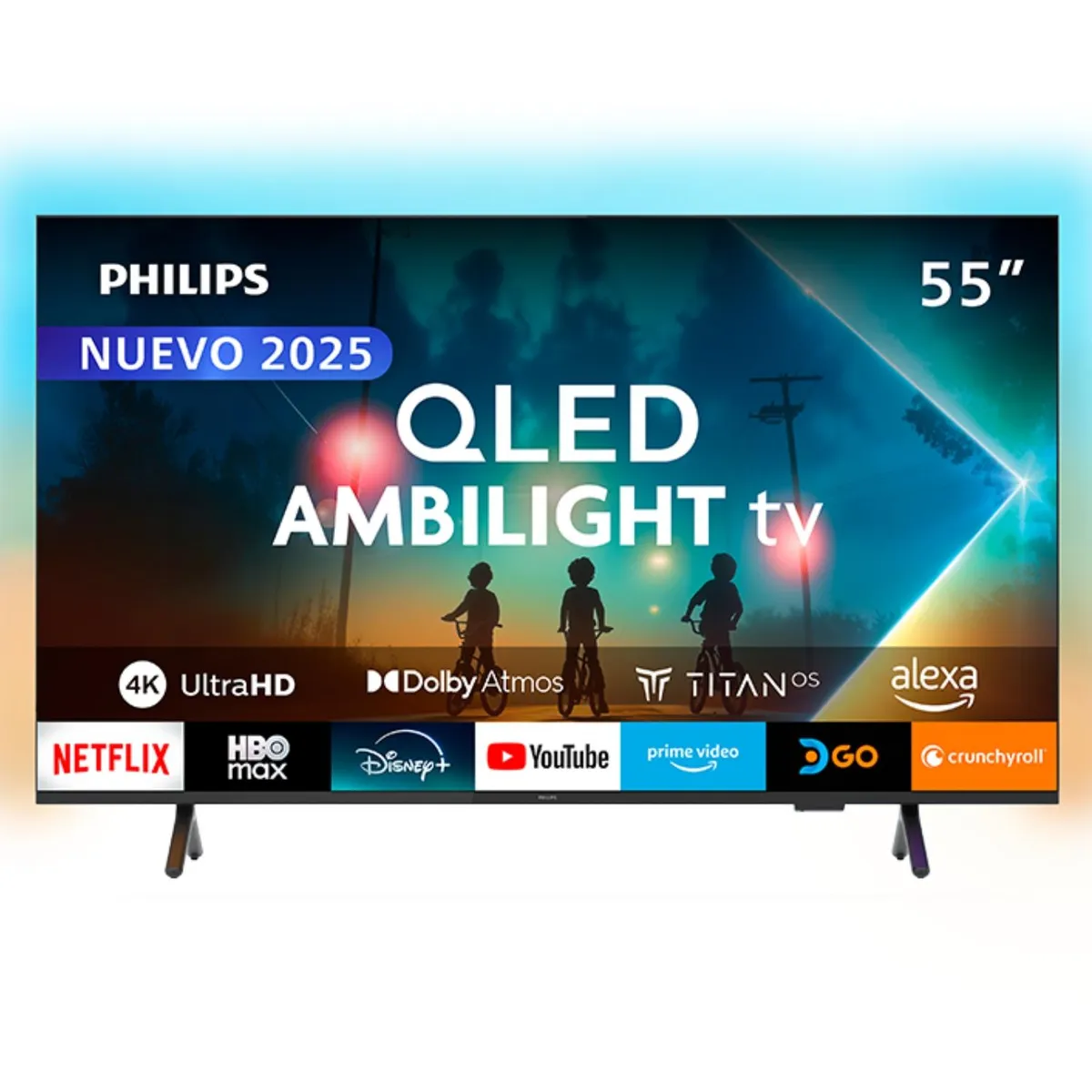 PHILIPS - Ambilight TV 55" Philips QLED 4K UHD 55PUD8250