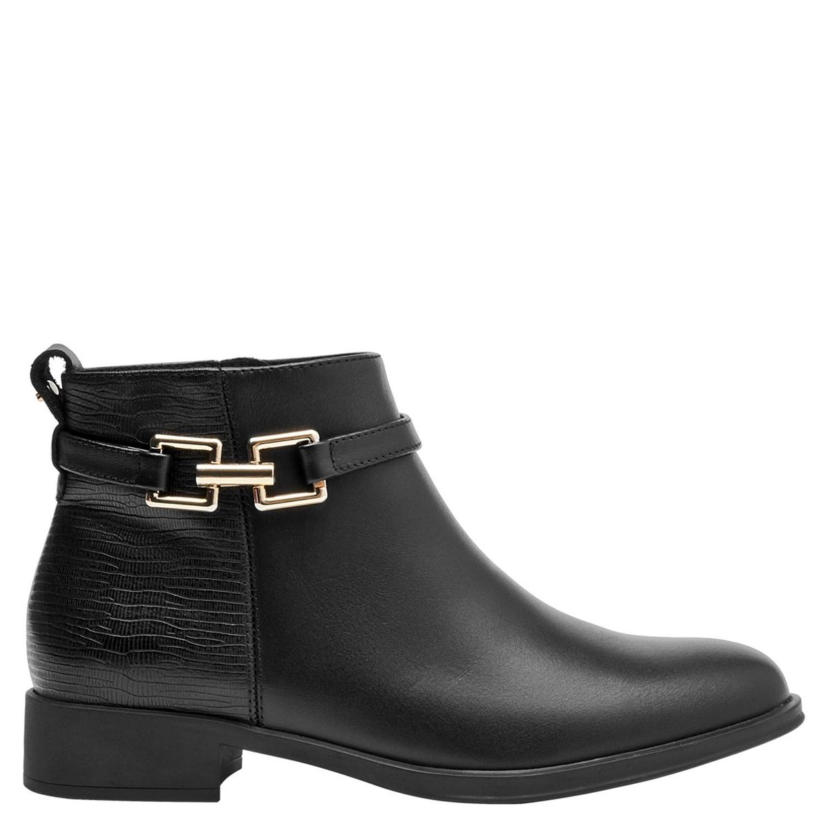 16 HRS - Botin Mujer Cuero Negro 16 Hrs