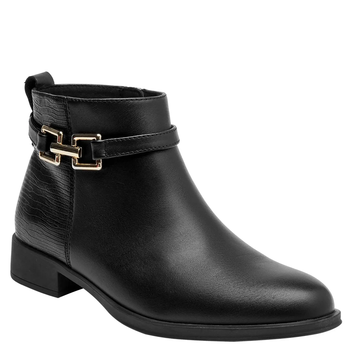 16 HRS - Botin Mujer Cuero Negro 16 Hrs