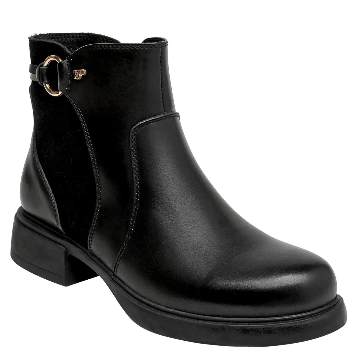 16 HRS - Botin Mujer Cuero Negro 16 Hrs
