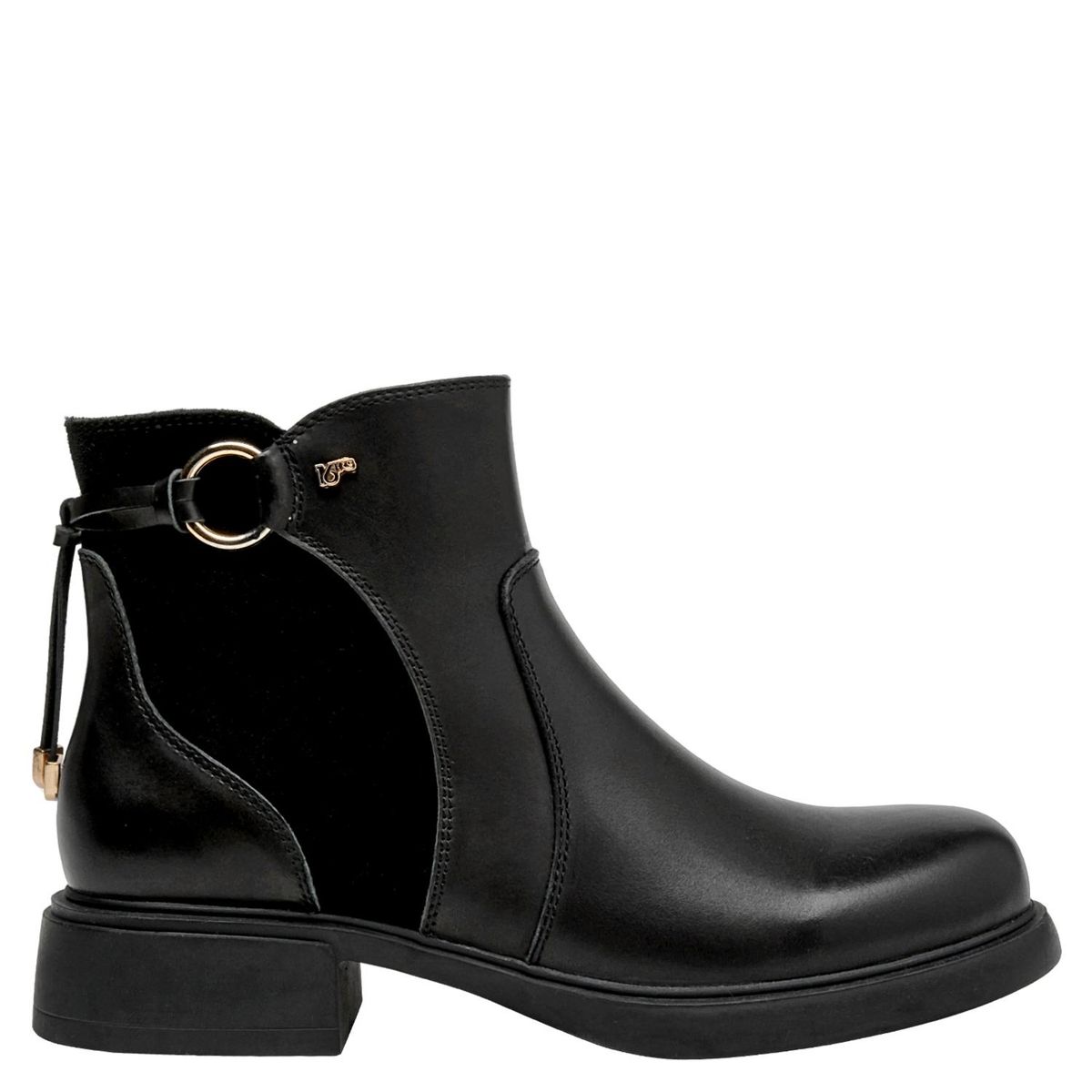 16 HRS - Botin Mujer Cuero Negro 16 Hrs