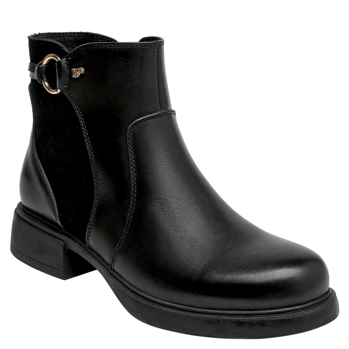 16 HRS - Botin Mujer Cuero Negro 16 Hrs