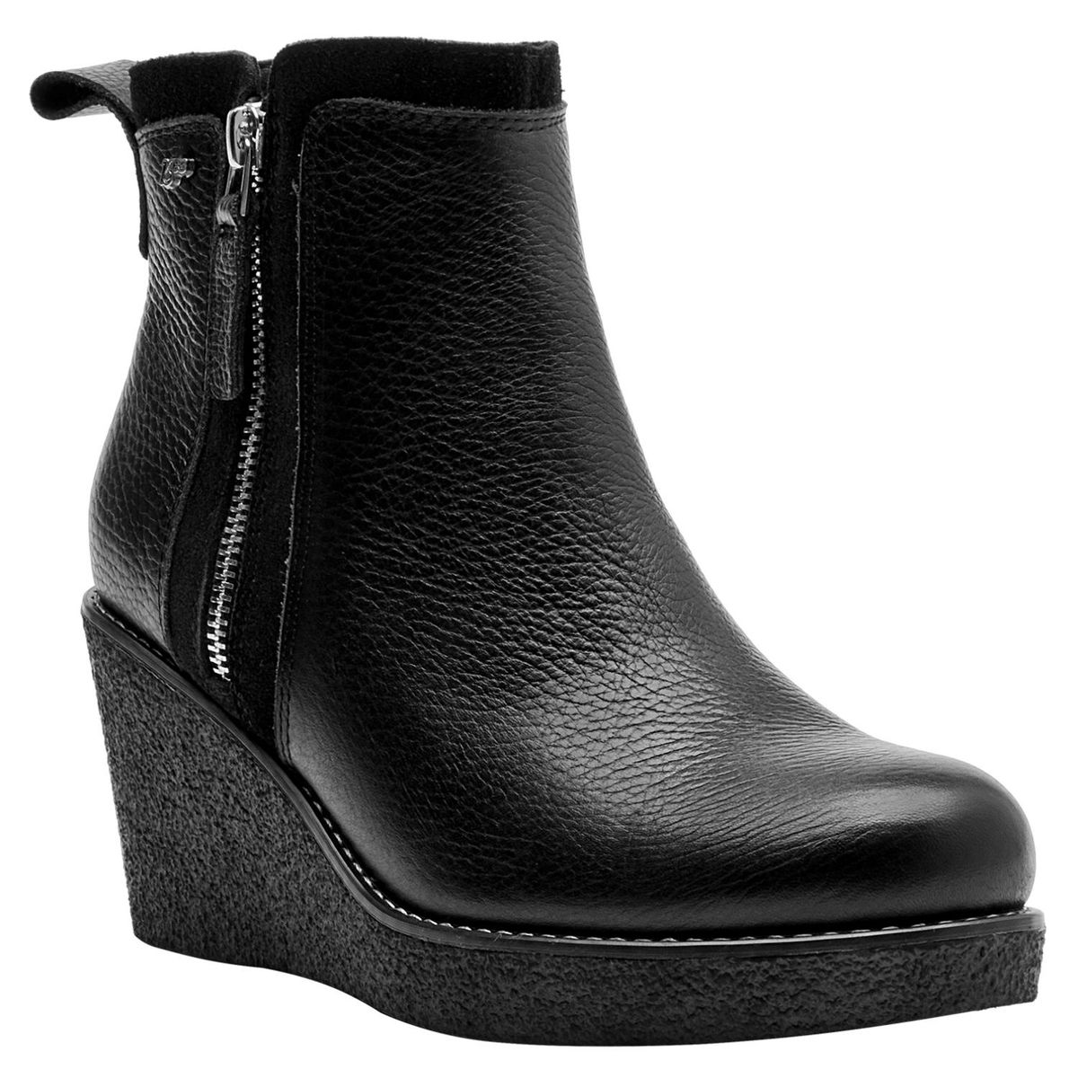 16 HRS - Botin Mujer Cuero Negro 16 Hrs