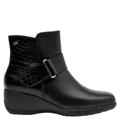 16 HRS - Botin Mujer Cuero Negro