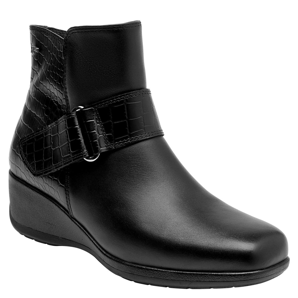 16 HRS - Botin Mujer Cuero Negro 16 Hrs