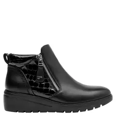 16 HRS - Botin Mujer Cuero Negro