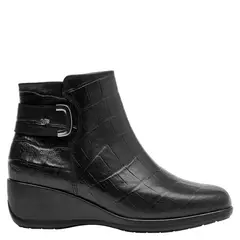 16 HRS - Botin Mujer Cuero Negro