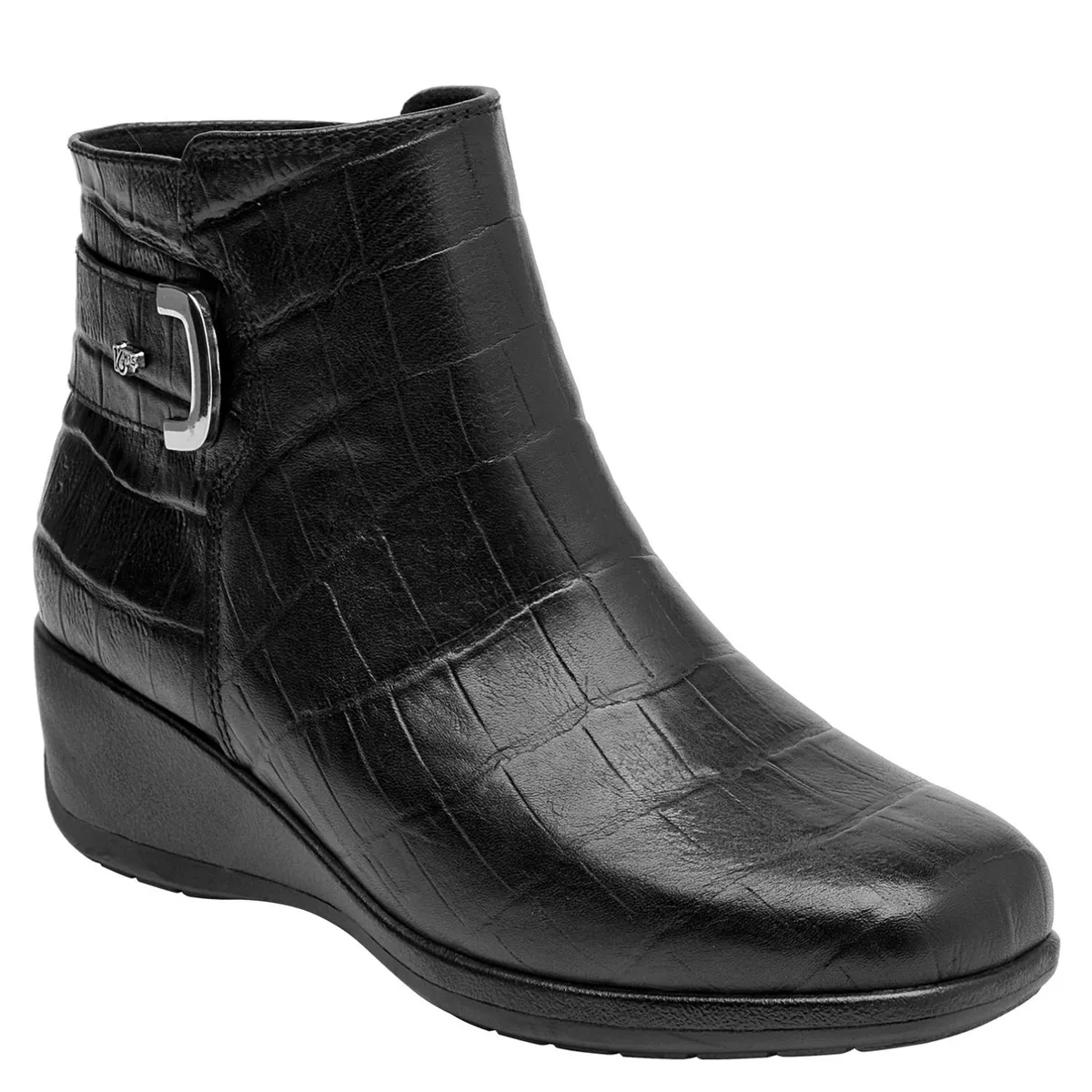16 HRS - Botin Mujer Cuero Negro 16 Hrs