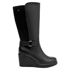 16 HRS - Bota Mujer Cuero Negro